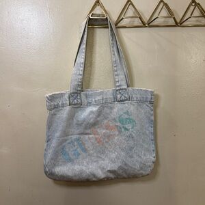 Vintage Guess Jeans Denim Tote in light wash 1989
